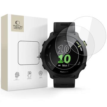 Garmin Forerunner 55 Tech-Protect Glass Fit+ Beskyttelsesglass - 2 stk. - Klar