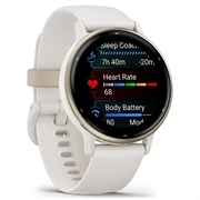 Garmin Vivoactive 5 Fitness Smartwatch - Elfenben / Creme gull