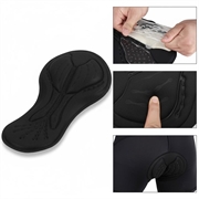 Gelpolstret sykkelshortsinnlegg for menn og kvinner - svart