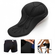 Gelpolstret sykkelshortsinnlegg for menn og kvinner - svart