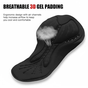 Gelpolstret sykkelshortsinnlegg for menn og kvinner - svart