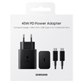 Samsung Super Fast USB-C Strømadapter EP-T4510XBEGEU - 45W - Svart
