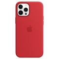 iPhone 12 Pro Max Apple Silikondeksel med MagSafe MHLF3ZM/A - Rød