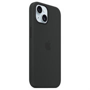 iPhone 15 Apple Silikonskal med MagSafe MT0J3ZM/A - Svart