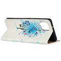 Glam Series Samsung Galaxy A42 5G Lommebok-deksel - Blomstrende Tre / Blå