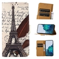 Glam Series Motorola Moto G22 Lommebok-deksel - Eiffeltårnet