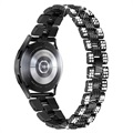 Samsung Galaxy Watch4/Watch4 Classic Glam Rustfritt Stål Belte - Svart