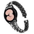 Samsung Galaxy Watch4/Watch4 Classic/Watch5/Watch6/Watch FE/Watch7 Glam Rustfritt Stål Belte - Svart
