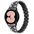 Samsung Galaxy Watch4/Watch4 Classic/Watch5/Watch6 Glam Rustfritt Stål Belte - Svart