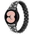 Samsung Galaxy Watch4/Watch4 Classic/Watch5/Watch6/Watch FE/Watch7 Glam Rustfritt Stål Belte - Svart