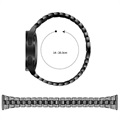 Samsung Galaxy Watch4/Watch4 Classic/Watch5/Watch6/Watch FE/Watch7 Glam Rustfritt Stål Belte - Svart