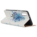 Glam Series Samsung Galaxy A50 Lommebok-deksel - Blomstrende Tre / Blå