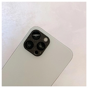 iPhone 12 Pro Max Glitter Kamera Linse Beskyttelse Herdet Glass - Svart