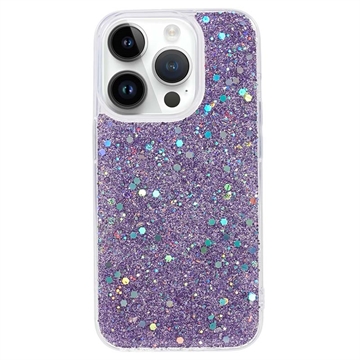 iPhone 15 Pro Max Glitter Flakes TPU-deksel