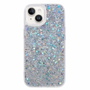 iPhone 15 Glitter Flakes TPU-deksel