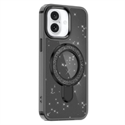 iPhone 17 Glitter Hybrid-deksel med kickstand - MagSafe-kompatibel