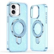 iPhone 17 Glitter Hybrid-deksel med kickstand - MagSafe-kompatibel