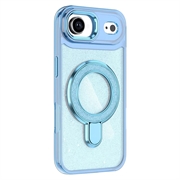 iPhone Air Glitter Hybrid-deksel med kickstand - MagSafe-kompatibel - Blå