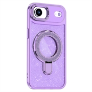 iPhone Air Glitter Hybrid-deksel med kickstand - MagSafe-kompatibel - Lilla