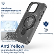 iPhone 16 Pro Glitter Hybrid-deksel med kickstand - MagSafe-kompatibel