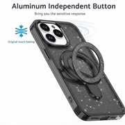 iPhone 16 Pro Max Glitter Hybrid-deksel med kickstand - MagSafe-kompatibel