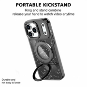 iPhone 17 Pro Max Glitter Hybrid-deksel med kickstand - MagSafe-kompatibel