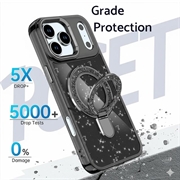 iPhone 17 Pro Max Glitter Hybrid-deksel med kickstand - MagSafe-kompatibel