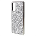 Glitter Series Samsung Galaxy S20 FE Hybrid-deksel - Sølv
