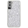 Samsung Galaxy S21 FE 5G Glitter Series Hybrid-deksel - Sølv