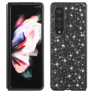 Glitter Series Samsung Galaxy Z Fold3 5G Hybrid-deksel - Svart