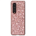 Glitter Series Samsung Galaxy Z Fold3 5G Hybrid-deksel - Roségull