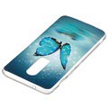 Lysende OnePlus 6 TPU-deksel - Blå Sommerfugl
