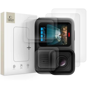 GoPro Hero 13 Tech-Protect Glass Fit+ Beskyttelsesglass - 6 stk. - Klar