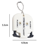 Golfscorekeeper for 2 spillere - manuell - hvit