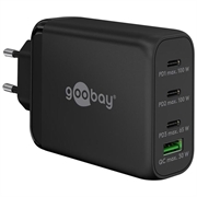 Goobay 100W GaN-hurtiglader med flere porter - 3x USB-C, USB-A