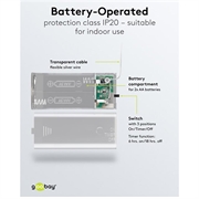 Goobay 20-LED sølvtråd fe-lys - kongler og røde bær