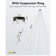 Goobay 280-LED juletrebelysning med ring - 8x2m - varm hvit