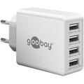 Goobay 30W 4x USB-A vegglader - hvit