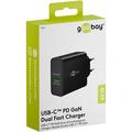 Goobay 45W USB-C PD GaN dobbel hurtiglader - svart