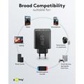 Goobay 65W USB-C PD GaN dobbel hurtiglader - svart