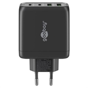 Goobay 68W PD GaN hurtiglader med flere porter - svart