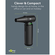 Goobay trådløs luftstøvsuger Superior - 130000rpm, 180W - svart