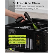 Goobay trådløs luftstøvsuger Superior - 130000rpm, 180W - svart