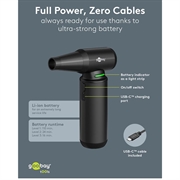 Goobay trådløs luftstøvsuger Superior - 130000rpm, 180W - svart