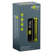 Goobay batteridrevet kompressor med powerbank-funksjon og LED-lys - 150PSI/82W
