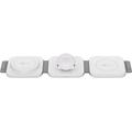 Goobay sammenleggbar 3-i-1 trådløs lader 15W - iPhone, Apple Watch, AirPods - hvit