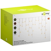 Goobay Icicle Lyslenke med timer - 400 lysdioder - varm hvit