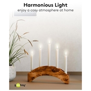 Goobay LED ekte vokslys med fjernkontroll - 5 stk. - Hvit