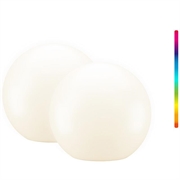 Goobay LED-solcelledrevne dekorative RGBW-lyskuler - størrelse M - 2 stk.