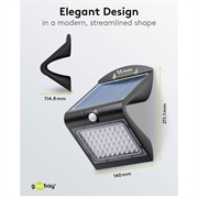 Goobay LED solcellevegglampe med bevegelsessensor - 4W